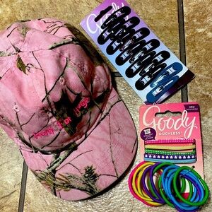 ❤️❤️❤️ HOST PICK!! Child’s Cabela Hat & Accessories Snap Clips Hair Elastics